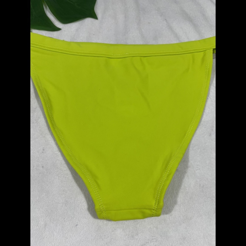 NWT $26 Topshop Ring High Leg Bikini Bottoms in Lime Green [SZ 10 US } - Picture 12 of 12